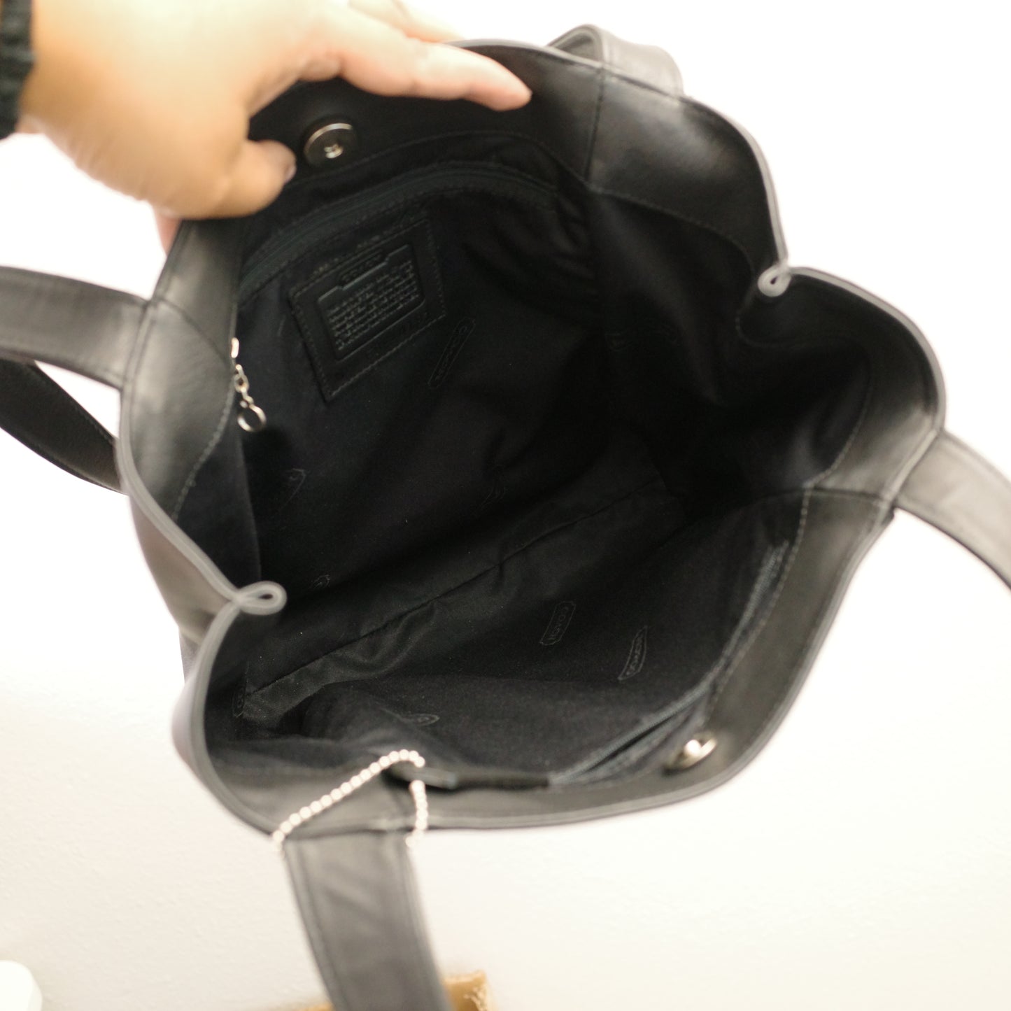 COACH Vintage Lexington Leather Shoulder Tote Black
