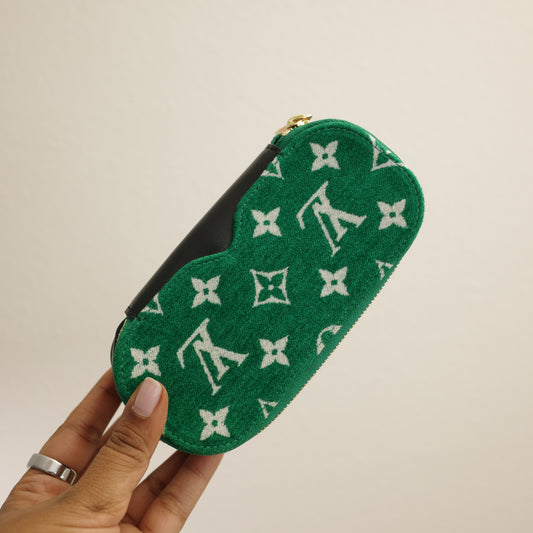 LOUIS VUITTON Match Collection Green Fabric Sunglasses Case GM