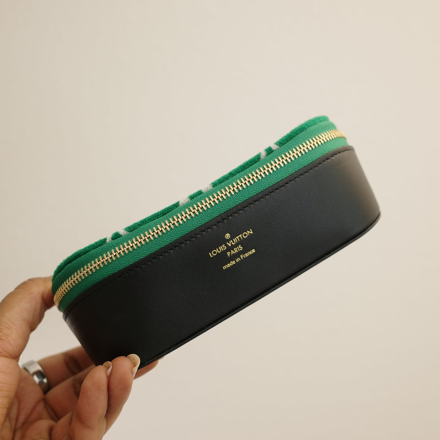 LOUIS VUITTON Match Collection Green Fabric Sunglasses Case GM