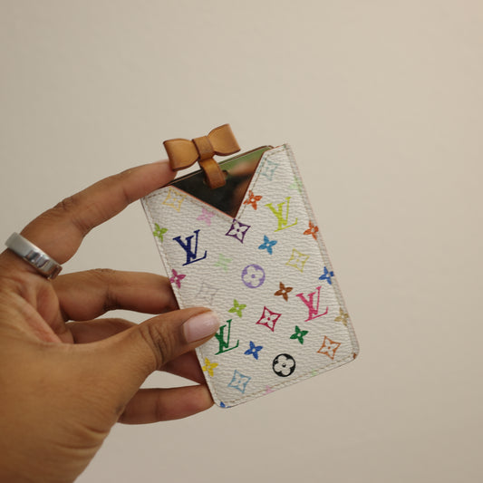 LOUIS VUITTON Murakami White Multicolor Pocket Mirror