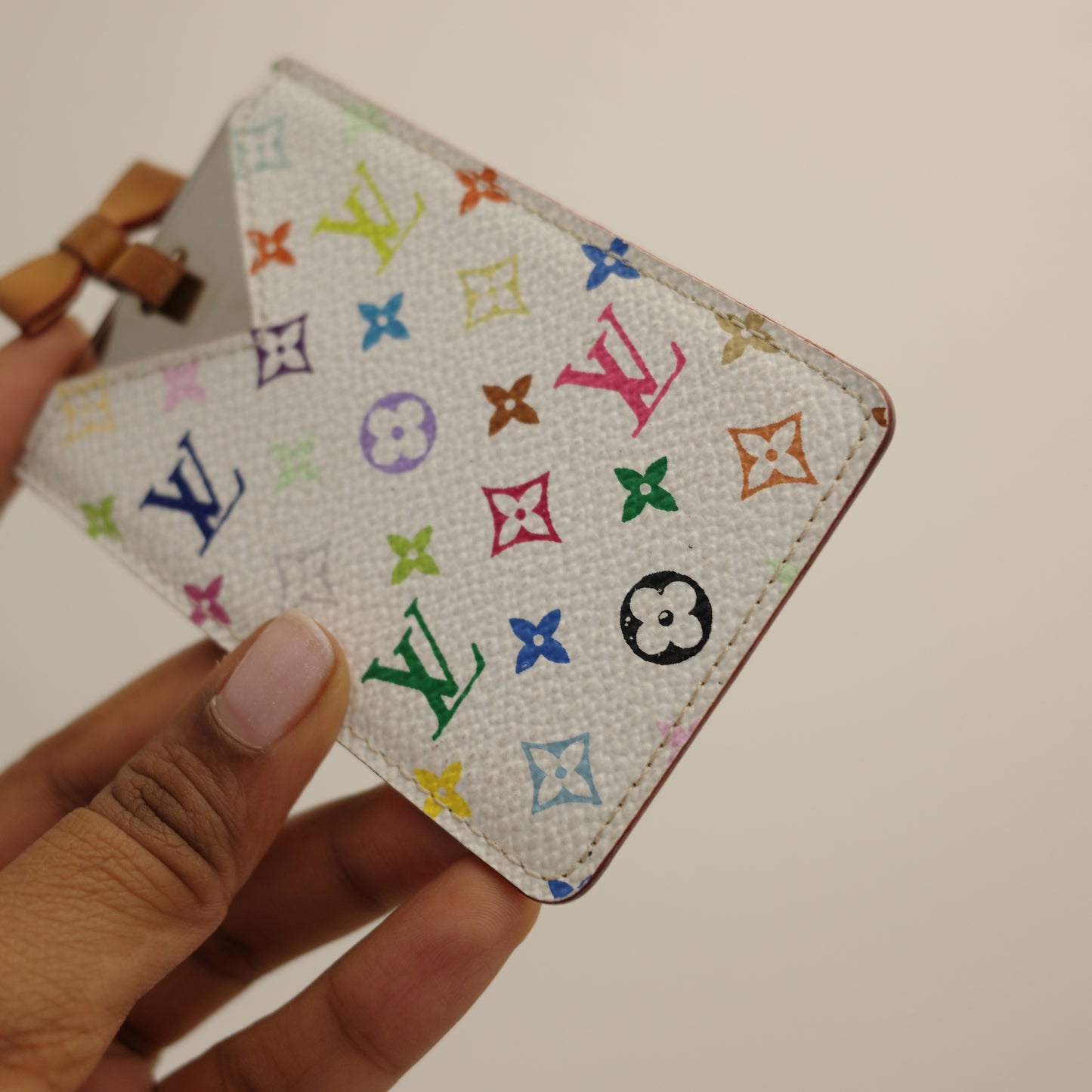 LOUIS VUITTON Murakami White Multicolor Pocket Mirror
