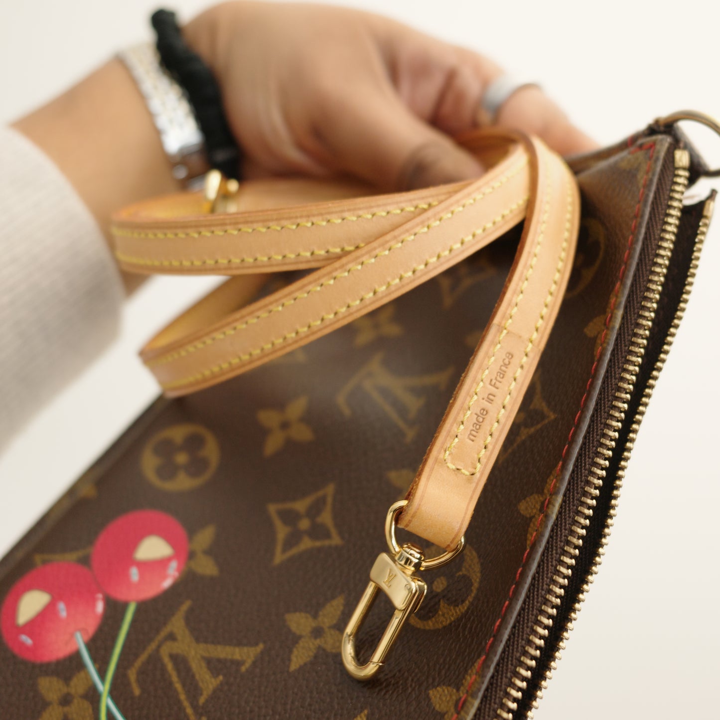 LOUIS VUITTON Monogram Murakami Cherry Pochette Accessoires