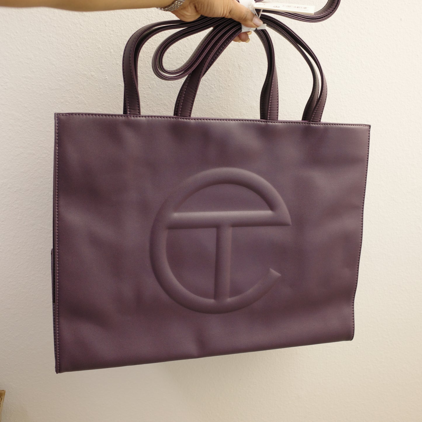 TELFAR Vegan Leather Large Tote Eggplant NEW