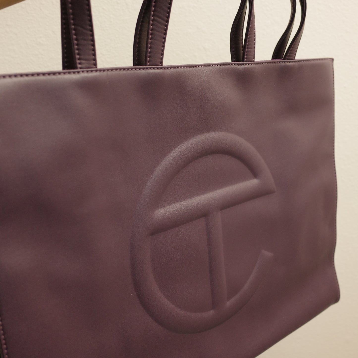 TELFAR Vegan Leather Large Tote Eggplant NEW