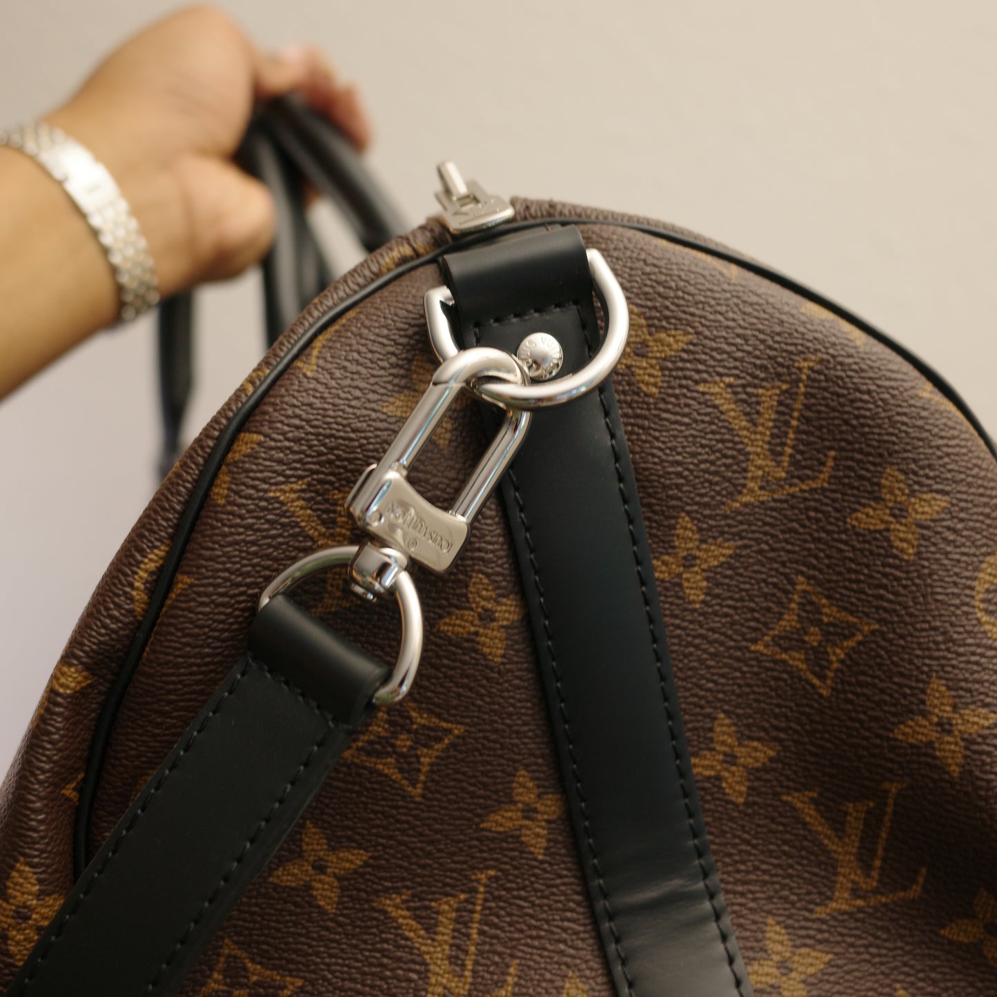 LOUIS VUITTON Monogram Macassar Keepall 45