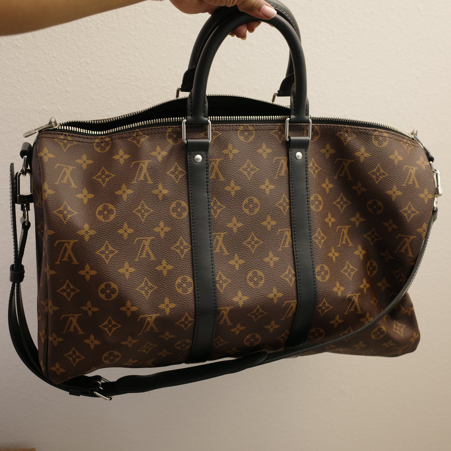 LOUIS VUITTON Monogram Macassar Keepall 45