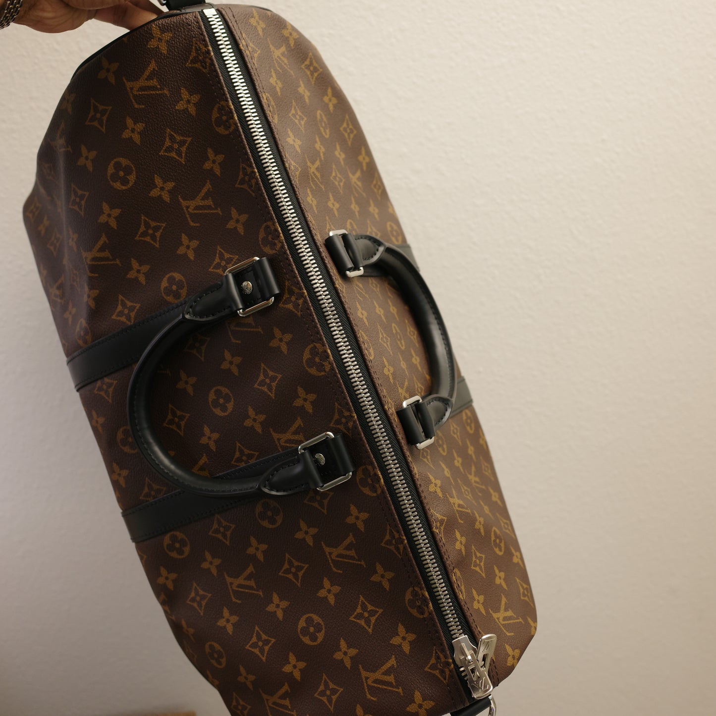 LOUIS VUITTON Monogram Macassar Keepall 45