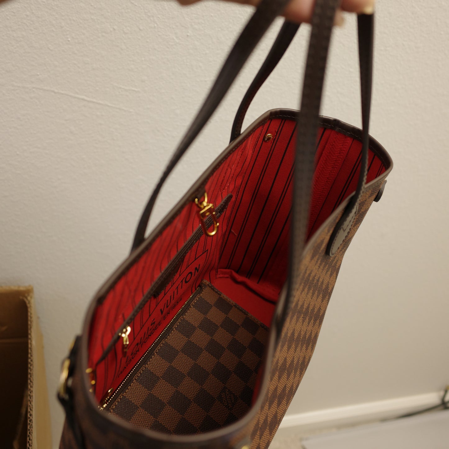 LOUIS VUITTON Damier Ebene Neverfull PM