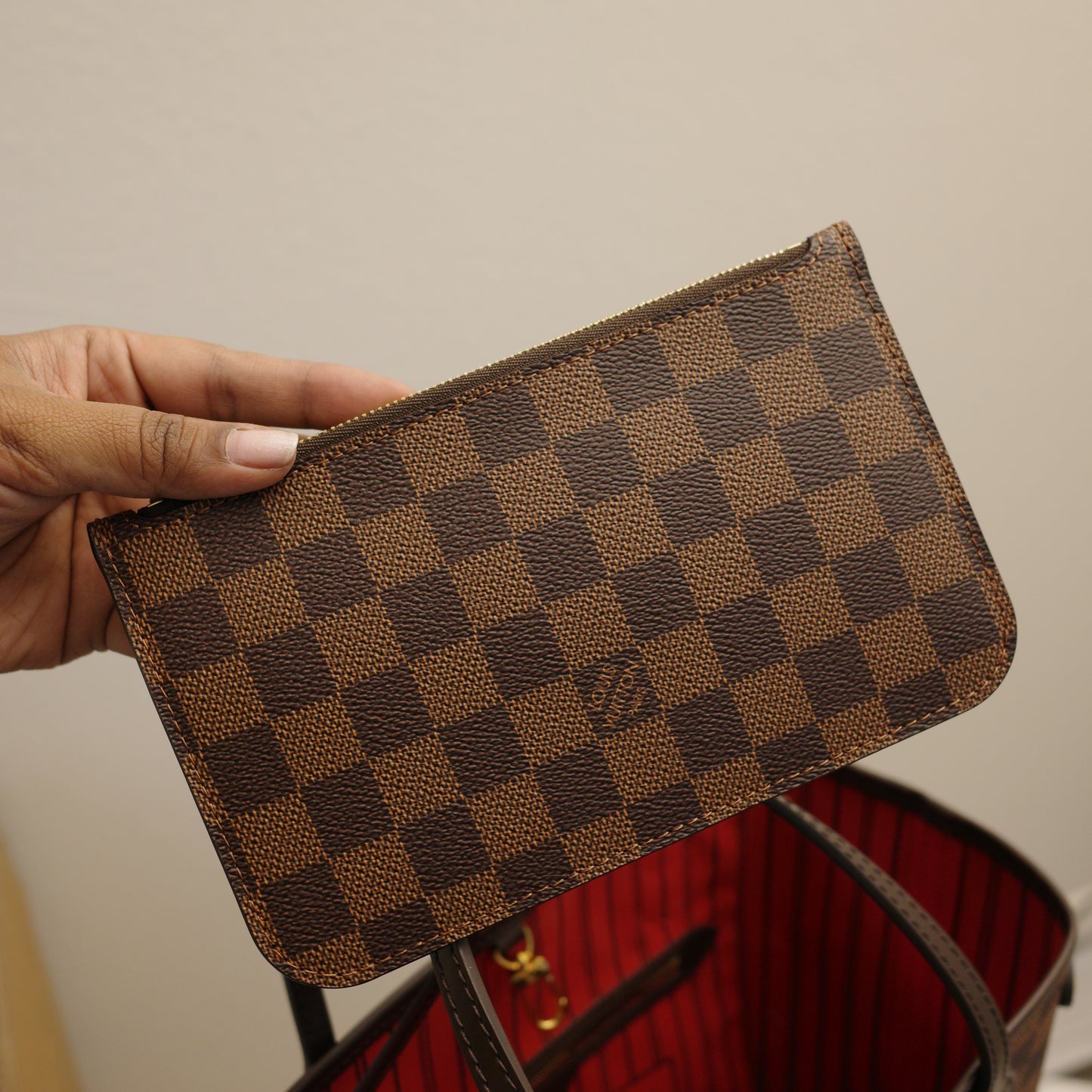 LOUIS VUITTON Damier Ebene Neverfull PM