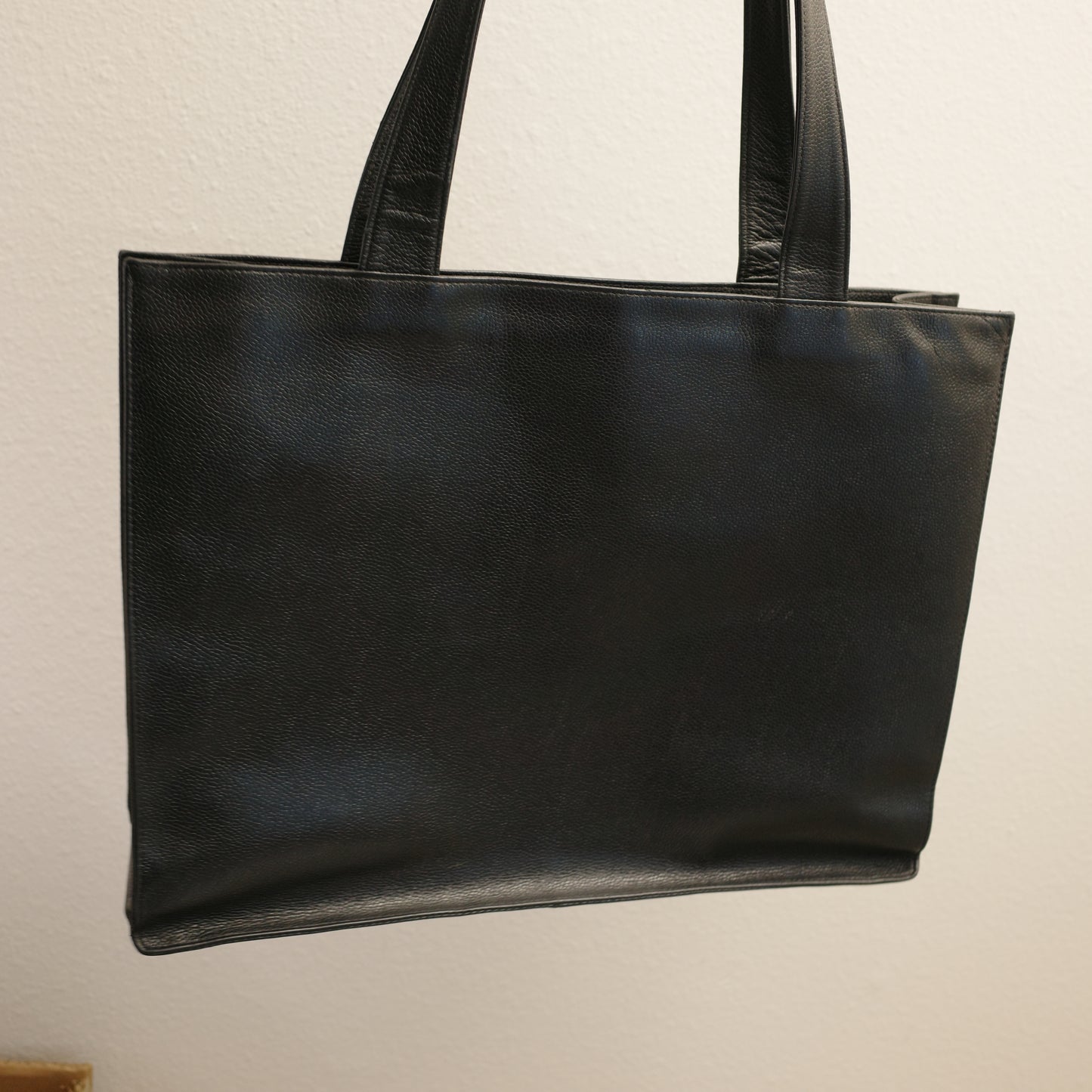 CHANEL Caviar CC Vintage Large Shoulder Tote Bag