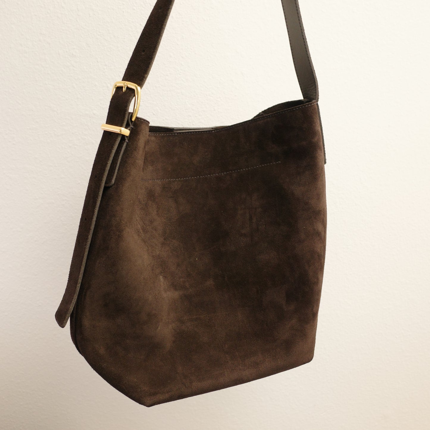 MADEWELL Brown Suede Hobo Tote Bag
