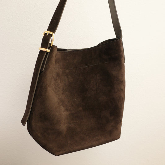 MADEWELL Brown Suede Hobo Tote Bag