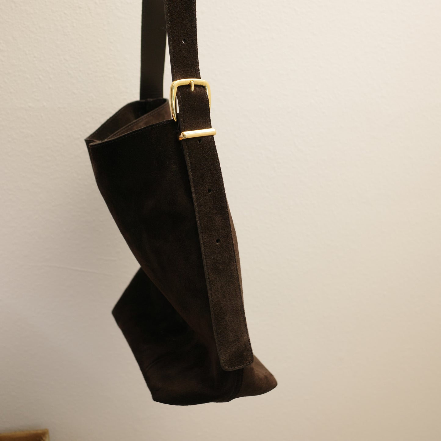 MADEWELL Brown Suede Hobo Tote Bag