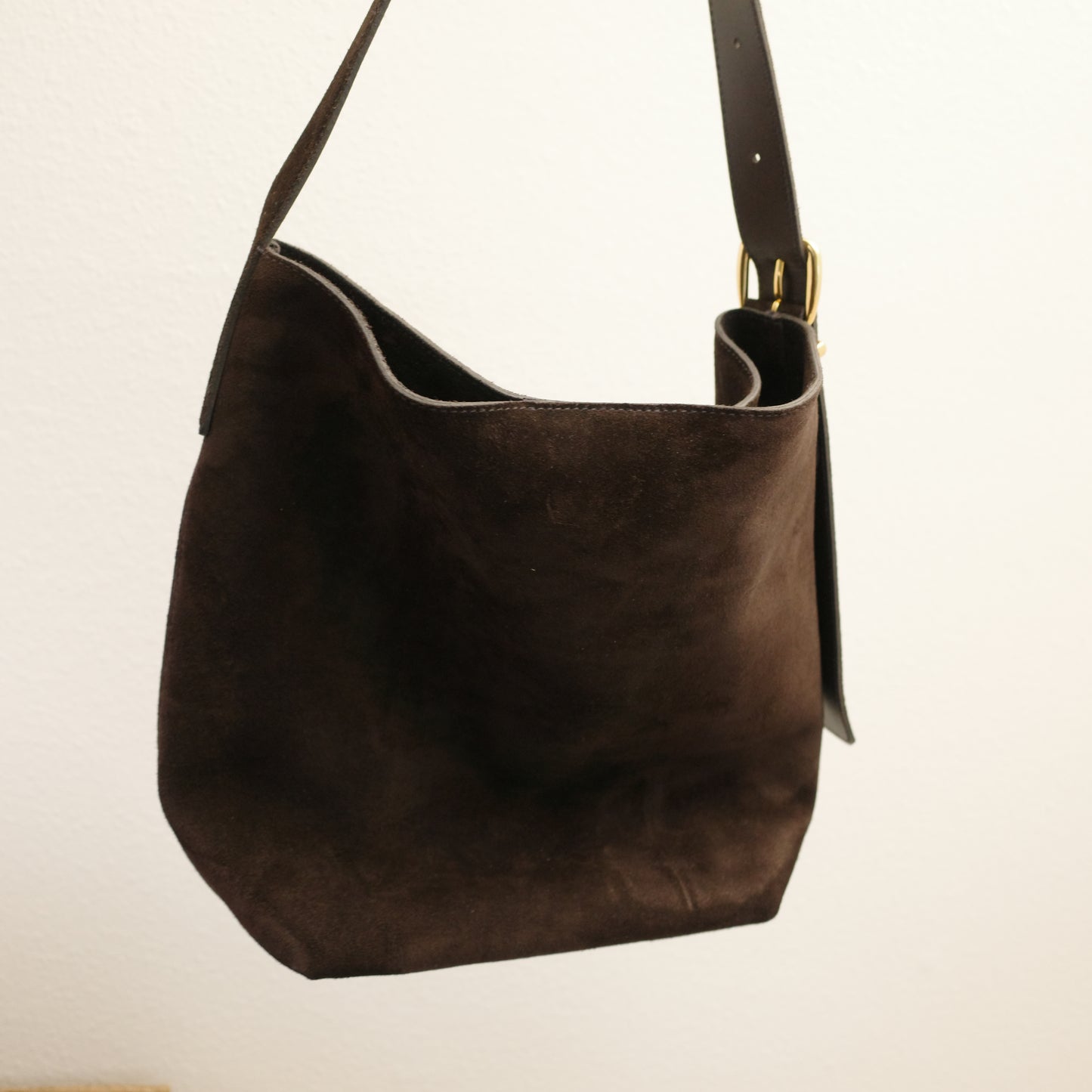 MADEWELL Brown Suede Hobo Tote Bag