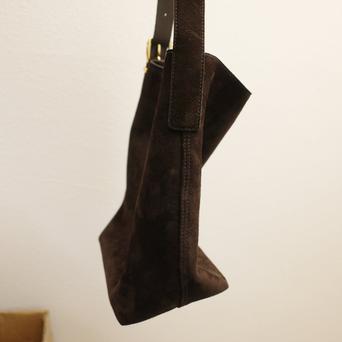 MADEWELL Brown Suede Hobo Tote Bag