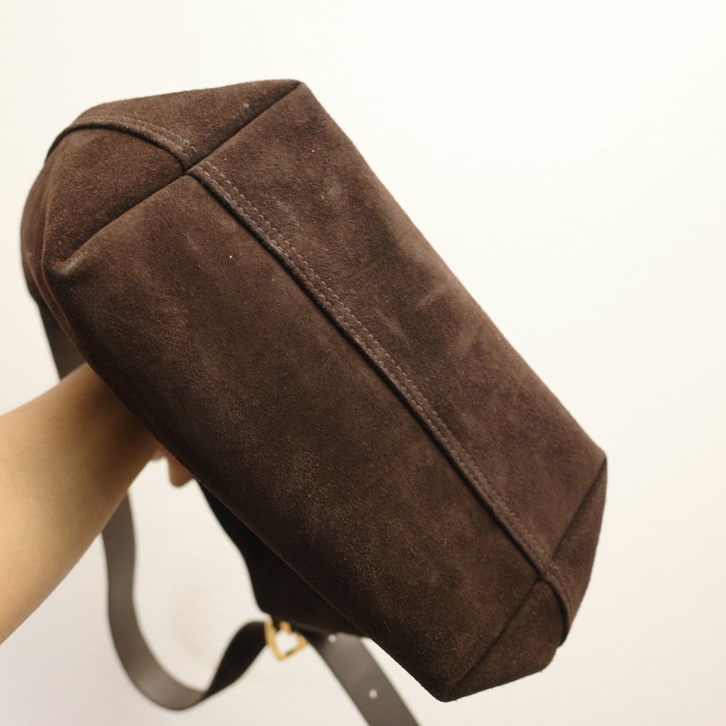 MADEWELL Brown Suede Hobo Tote Bag