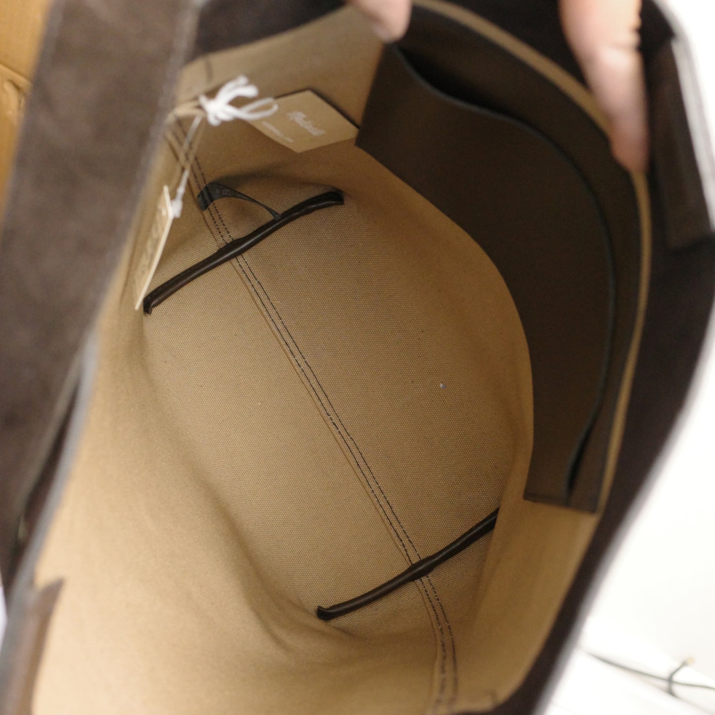 MADEWELL Brown Suede Hobo Tote Bag