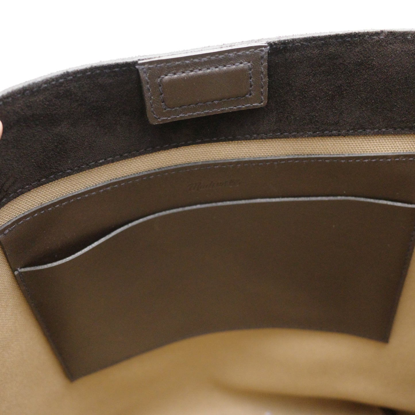 MADEWELL Brown Suede Hobo Tote Bag