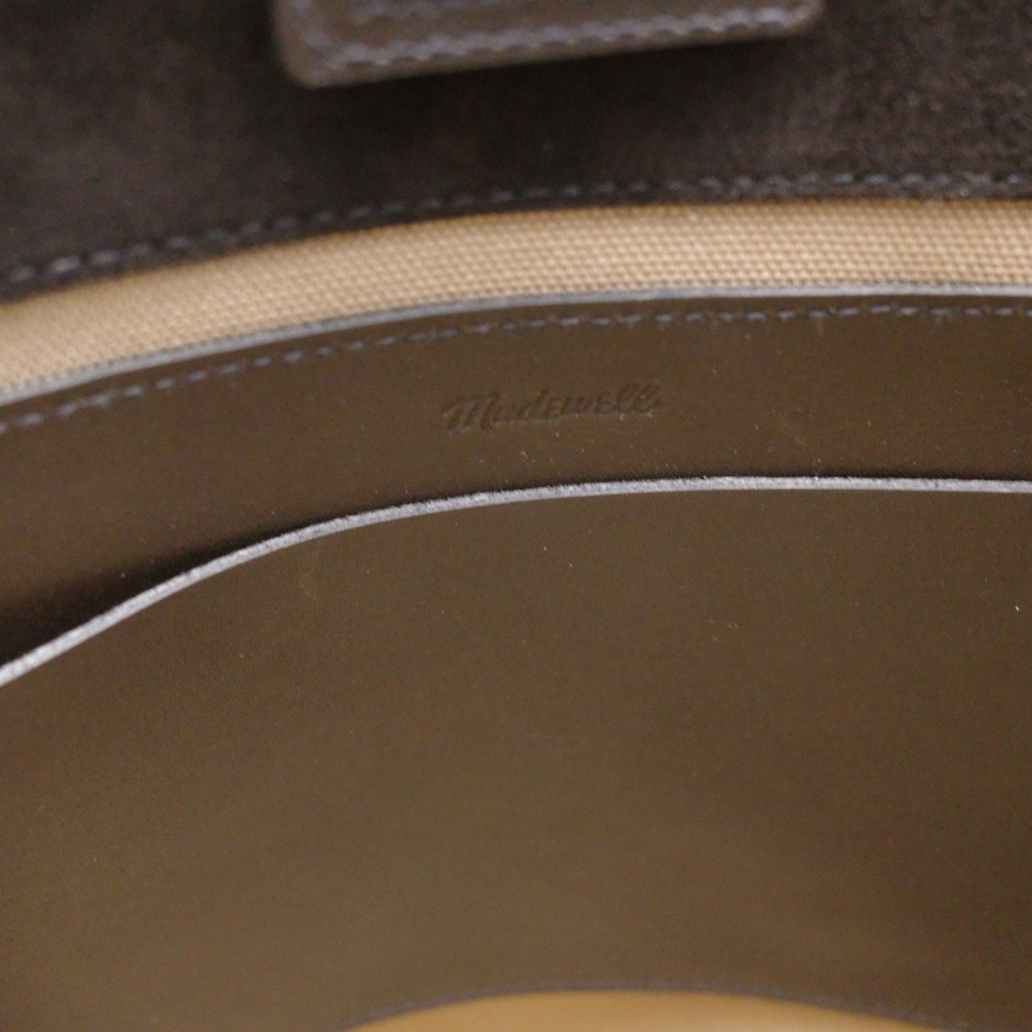 MADEWELL Brown Suede Hobo Tote Bag