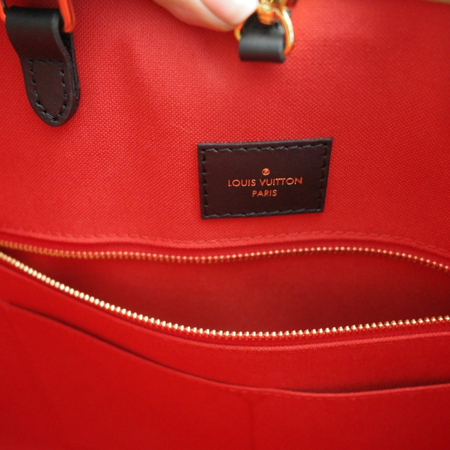 Louis Vuitton OntheGo MM Reverse Monogram with Leather Handles
