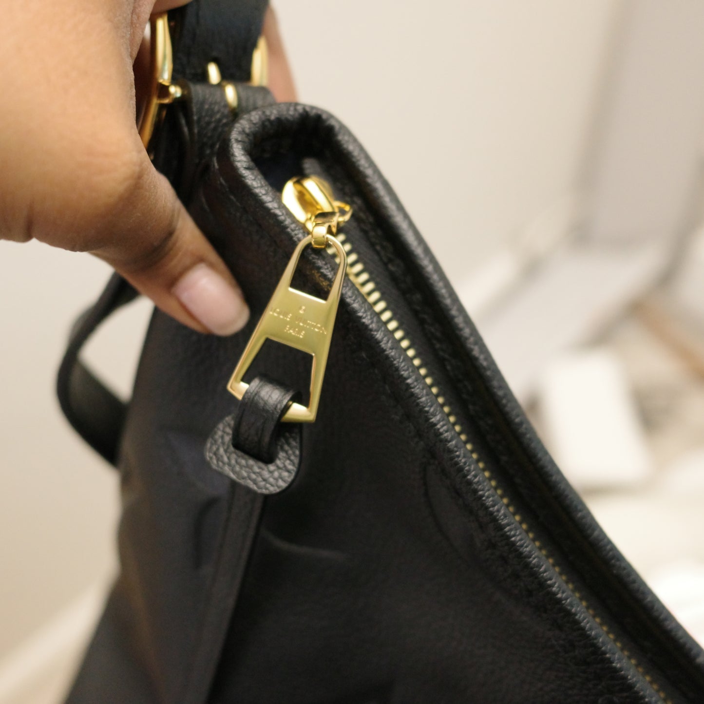 LOUIS VUITTON Black Empreinte Carryall MM NEW IN BOX