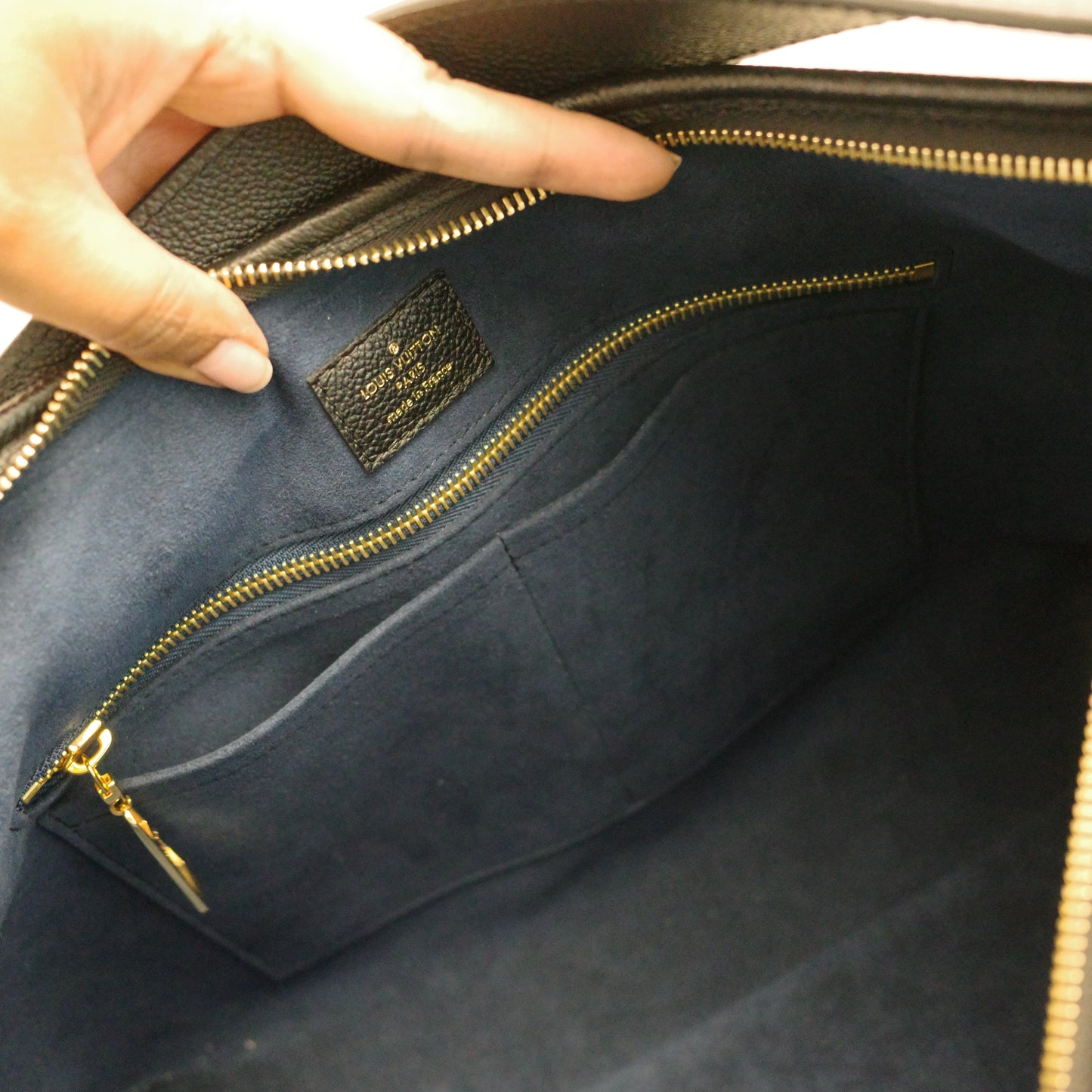 LOUIS VUITTON Black Empreinte Carryall MM NEW IN BOX