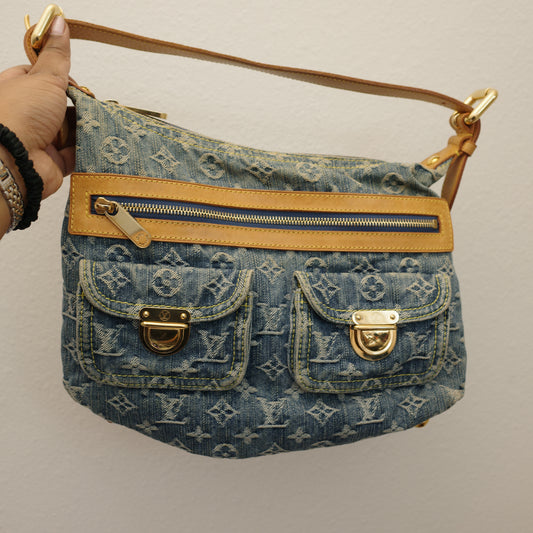 LOUIS VUITTON Vintage Blue Denim Baggy PM