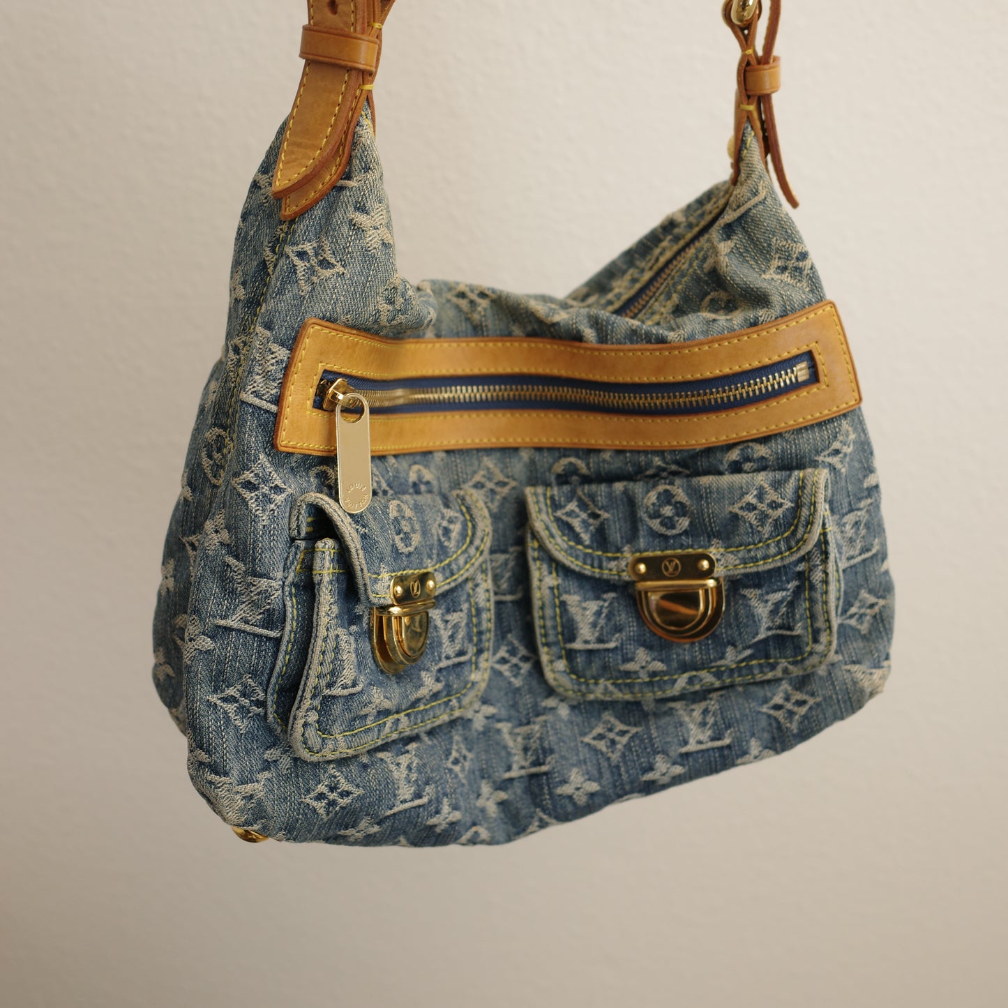 LOUIS VUITTON Vintage Blue Denim Baggy PM