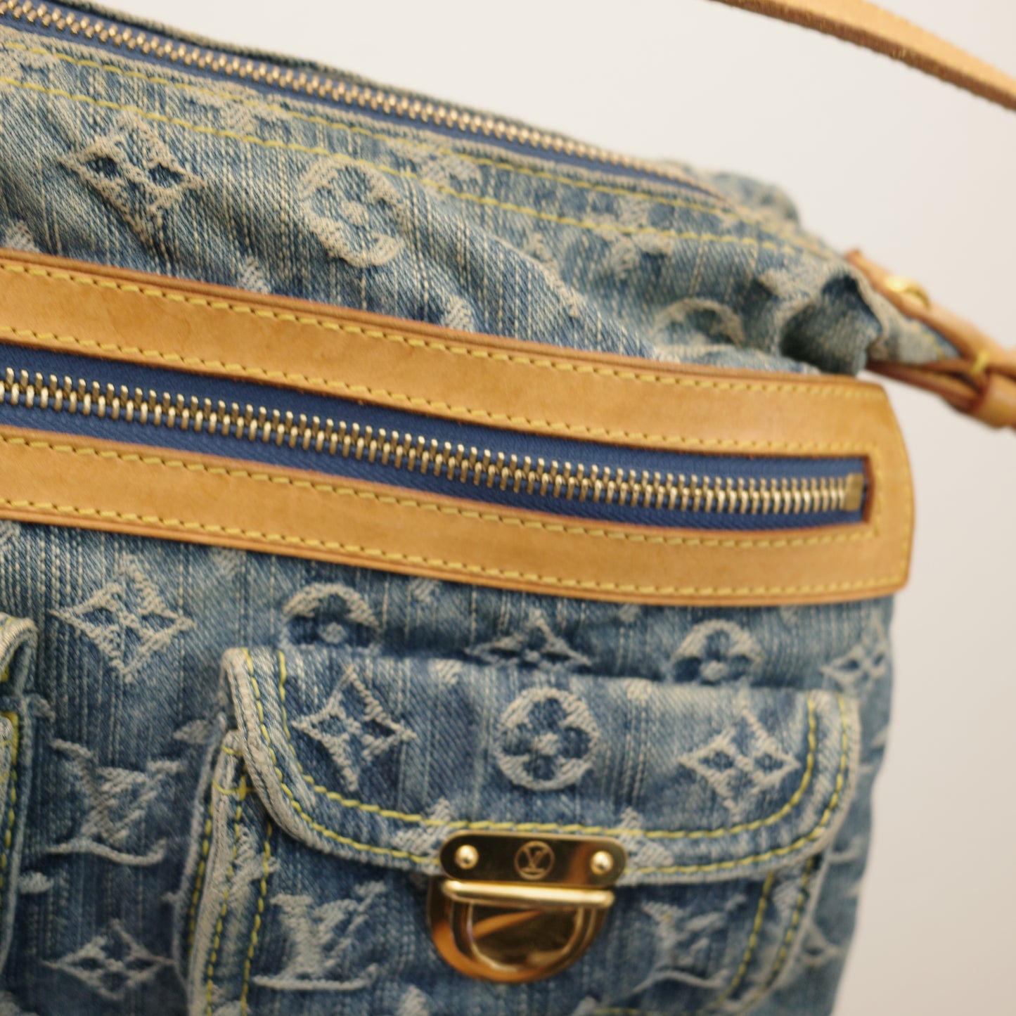 LOUIS VUITTON Vintage Blue Denim Baggy PM