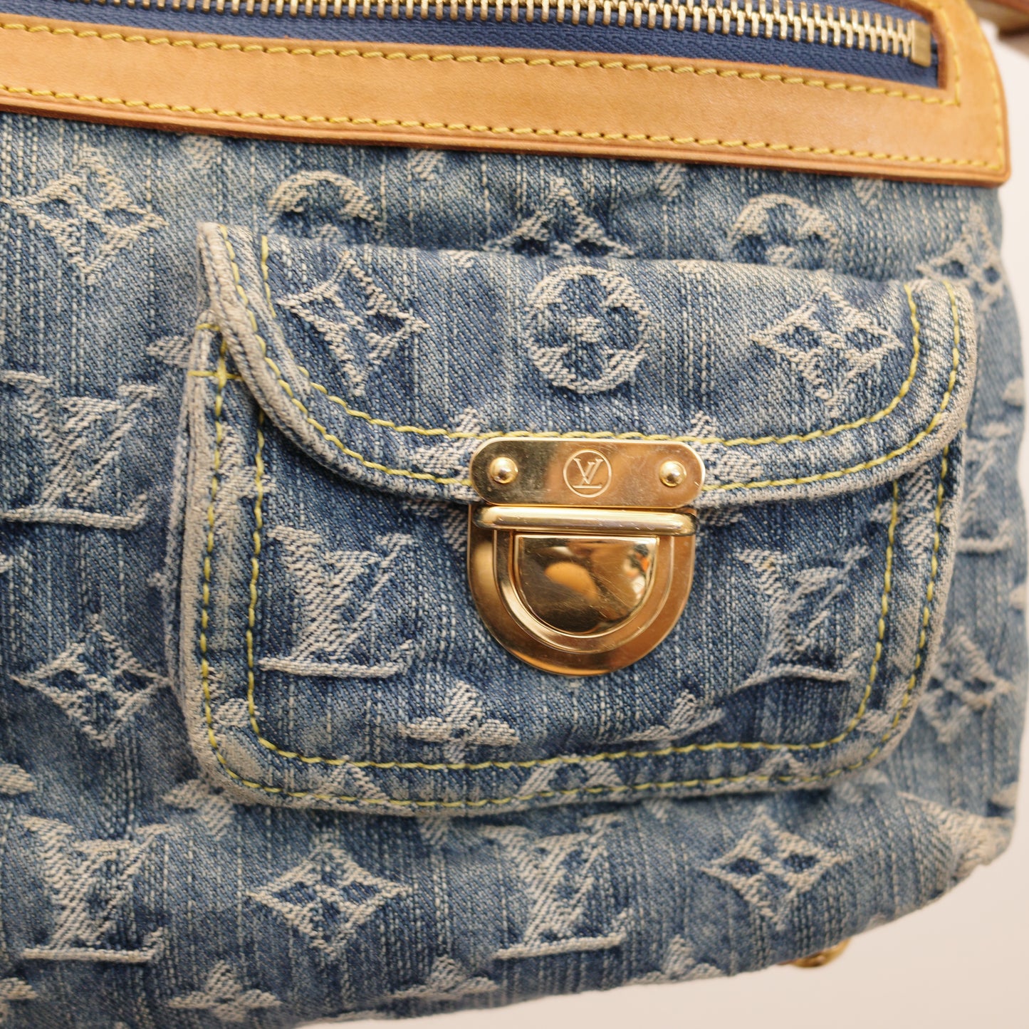 LOUIS VUITTON Vintage Blue Denim Baggy PM