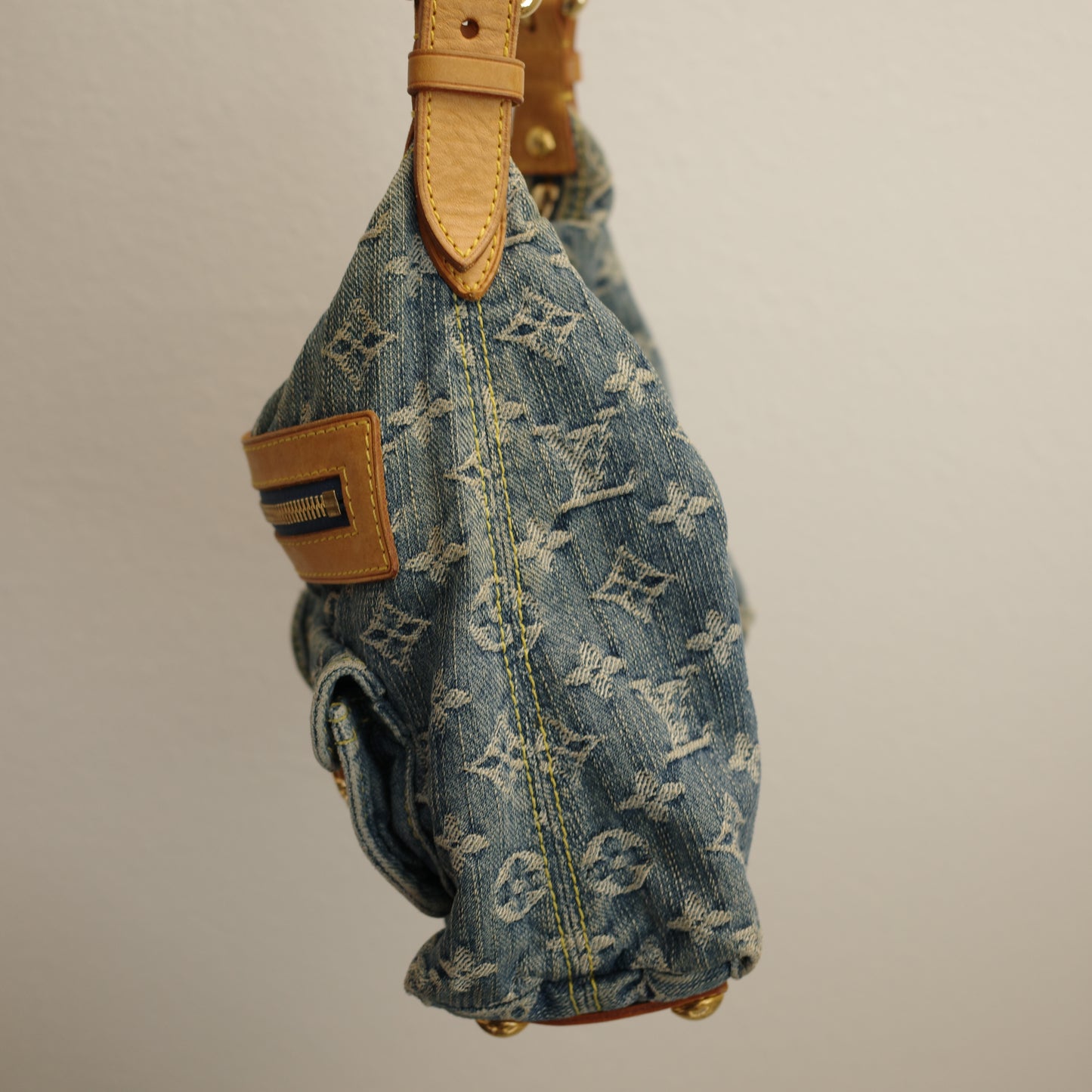 LOUIS VUITTON Vintage Blue Denim Baggy PM