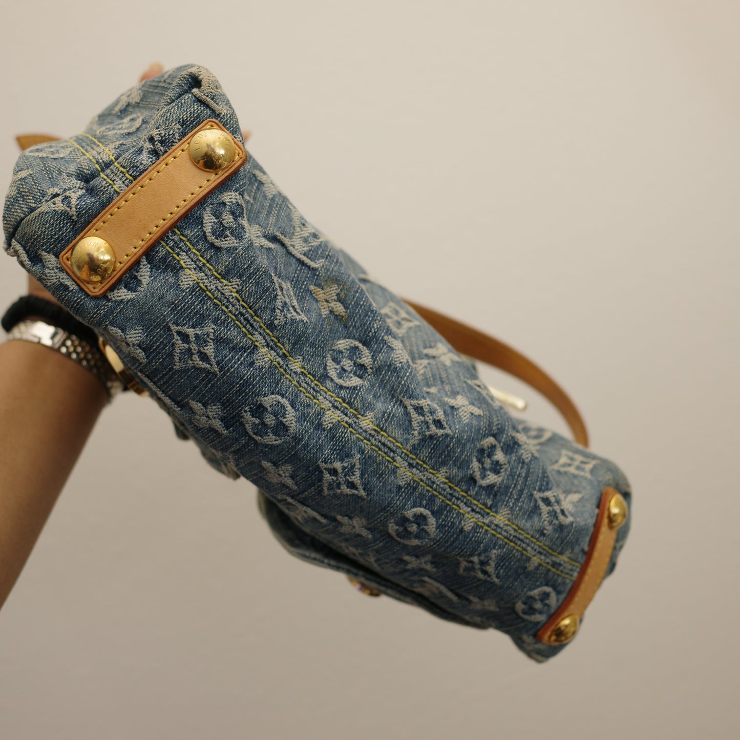LOUIS VUITTON Vintage Blue Denim Baggy PM