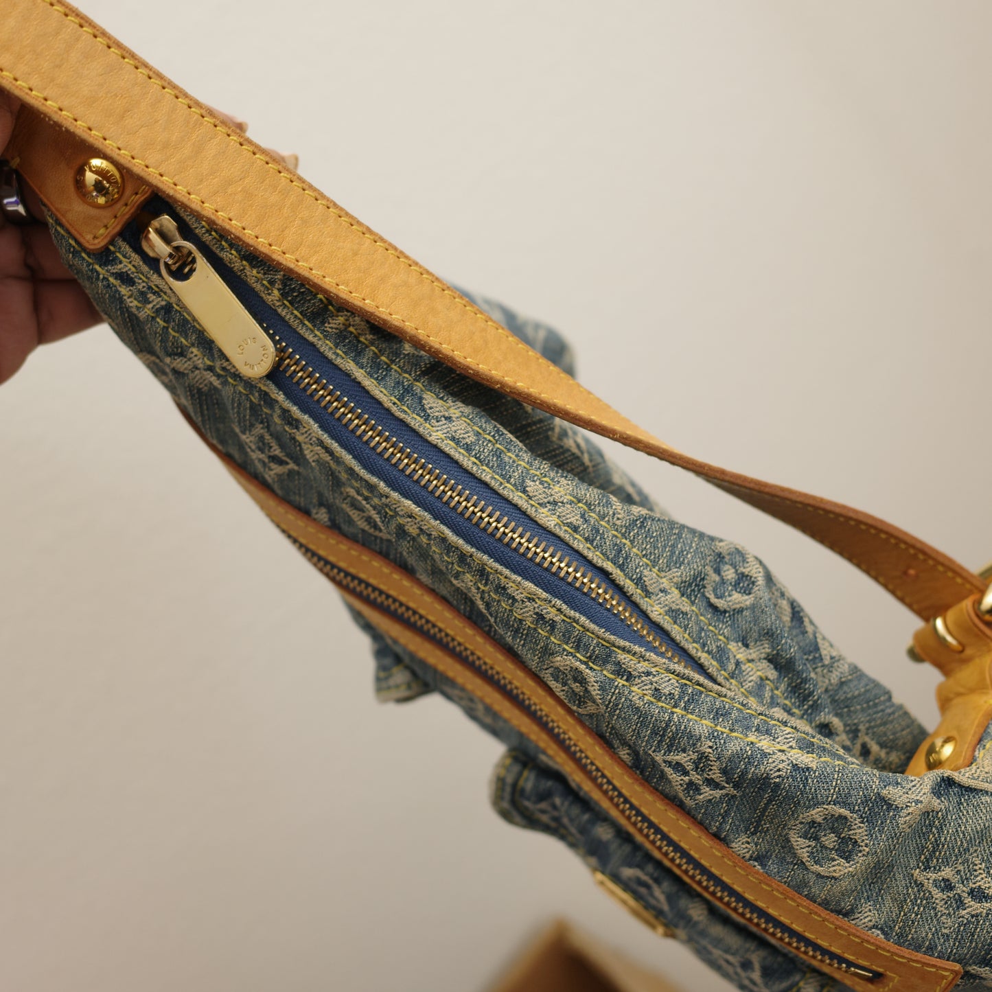 LOUIS VUITTON Vintage Blue Denim Baggy PM
