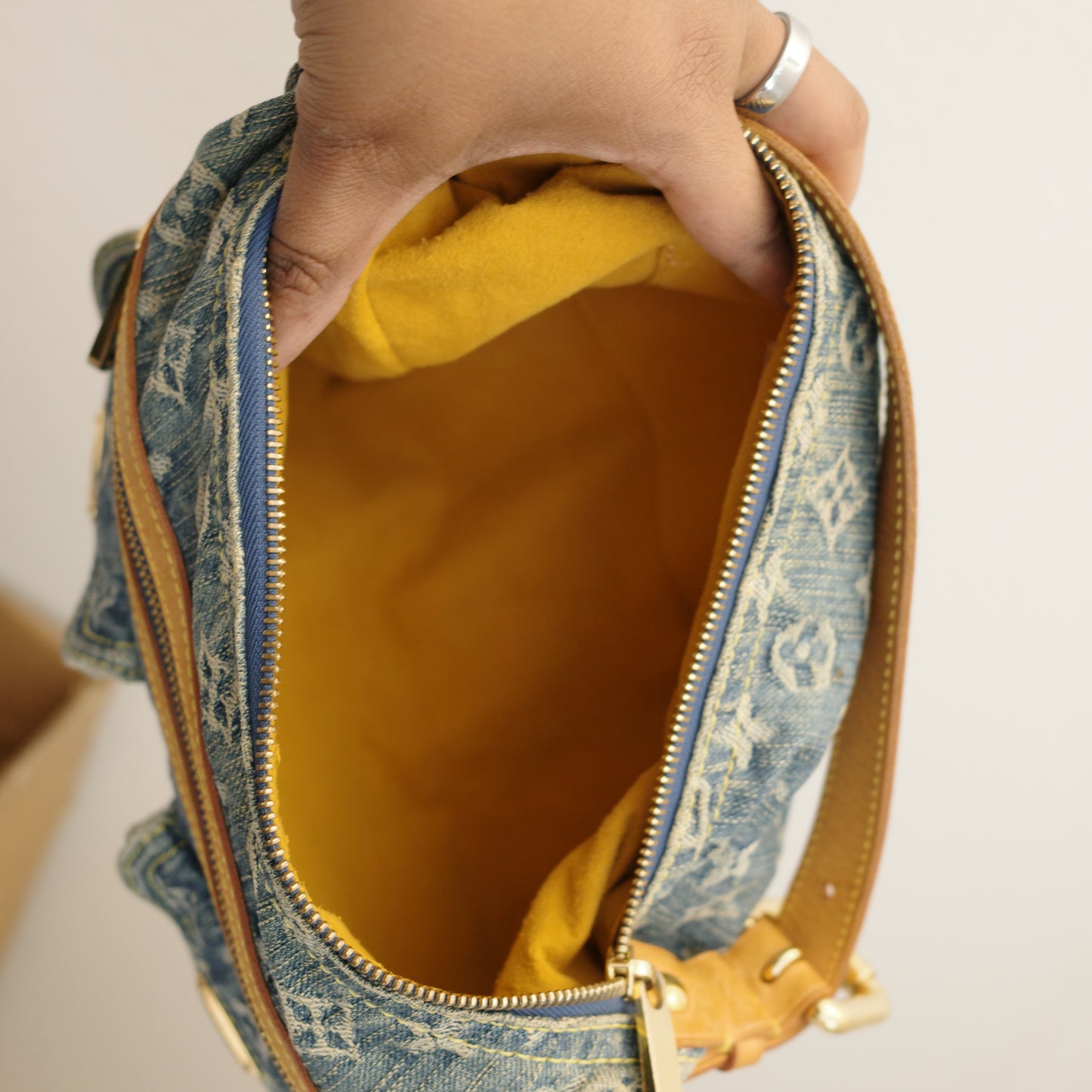 LOUIS VUITTON Vintage Blue Denim Baggy PM
