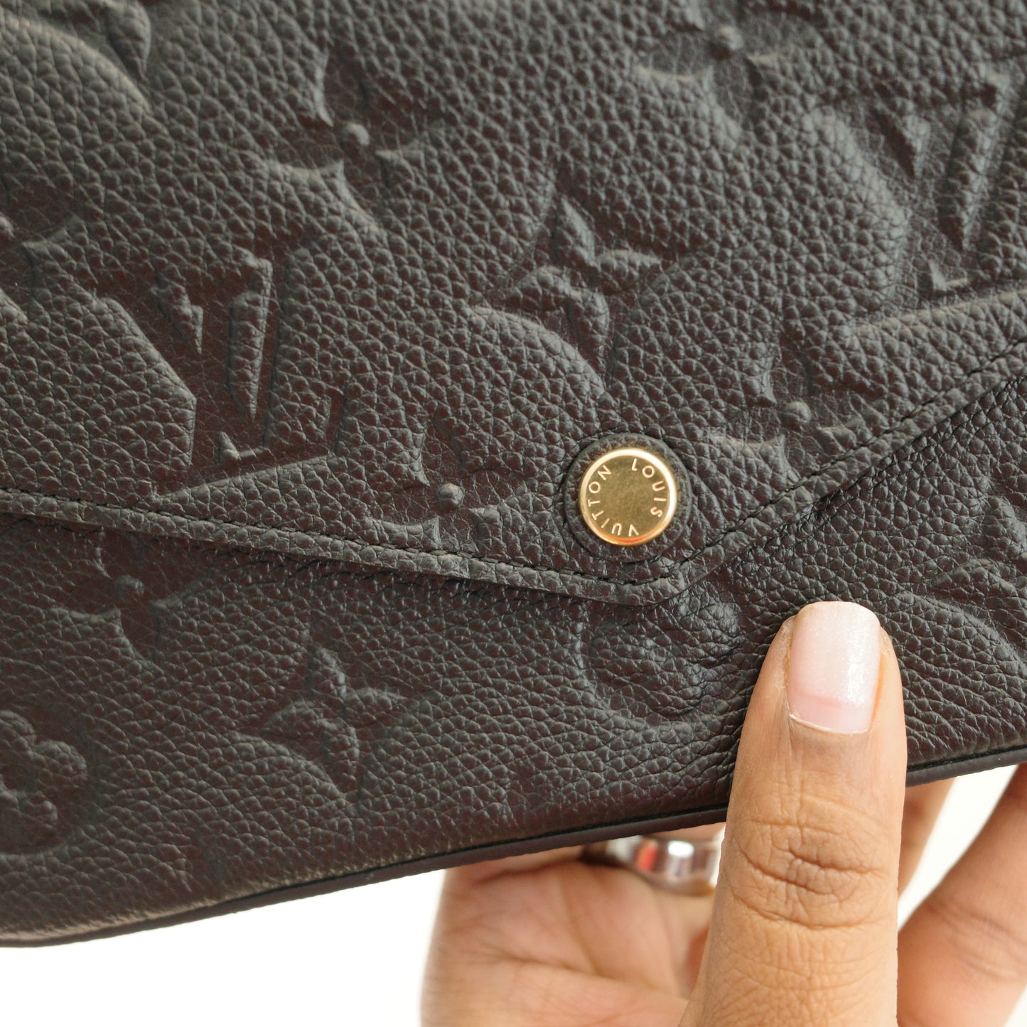 LOUIS VUITTON Black Empreinte Felice Pochette