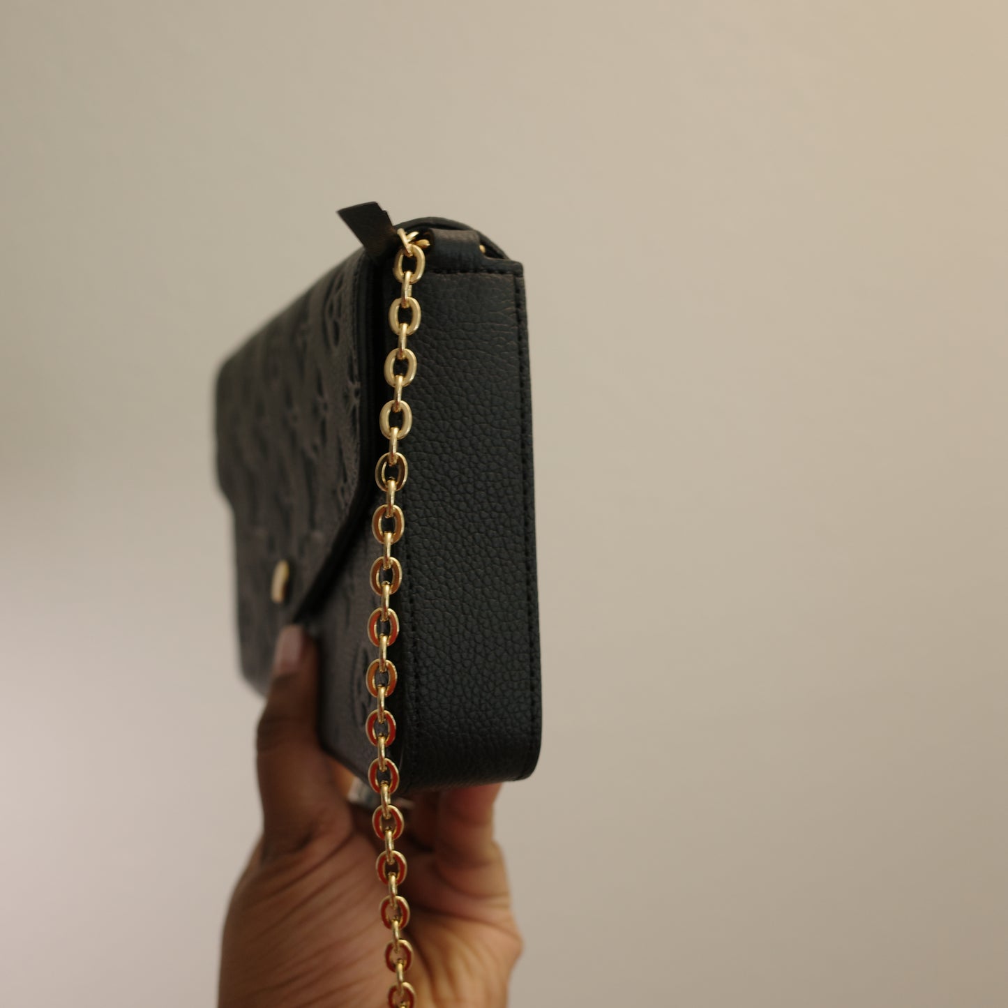 LOUIS VUITTON Black Empreinte Felice Pochette