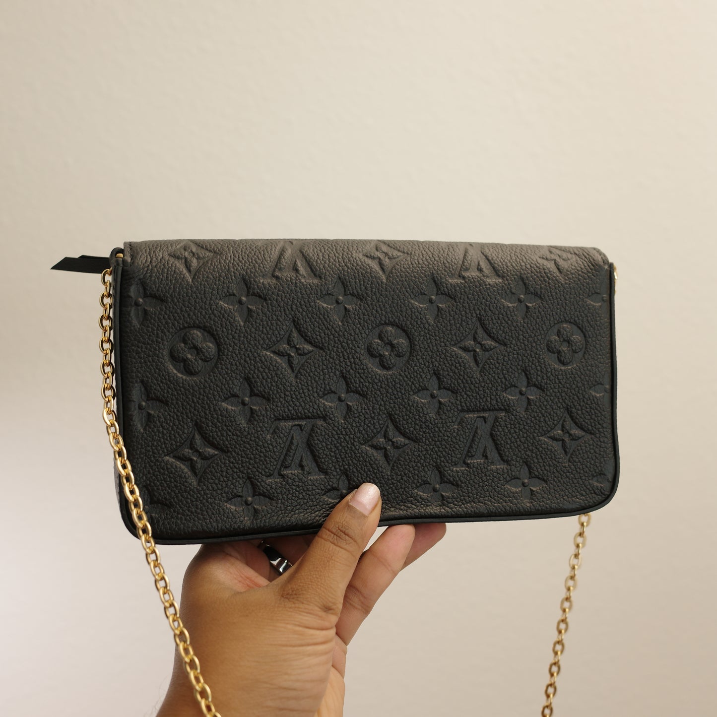 LOUIS VUITTON Black Empreinte Felice Pochette