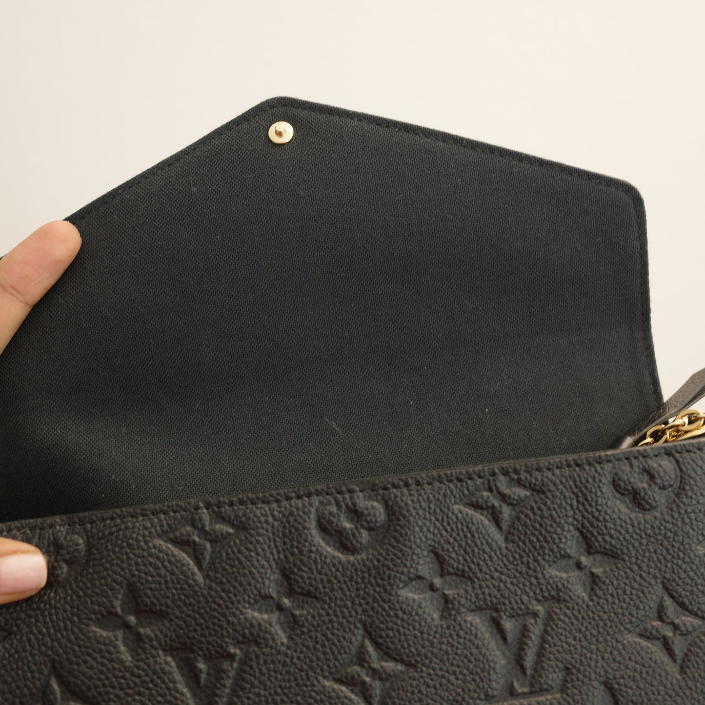 LOUIS VUITTON Black Empreinte Felice Pochette