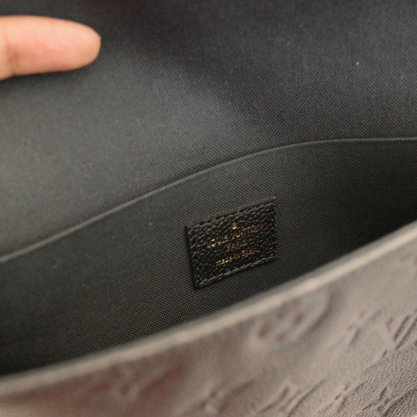 LOUIS VUITTON Black Empreinte Felice Pochette
