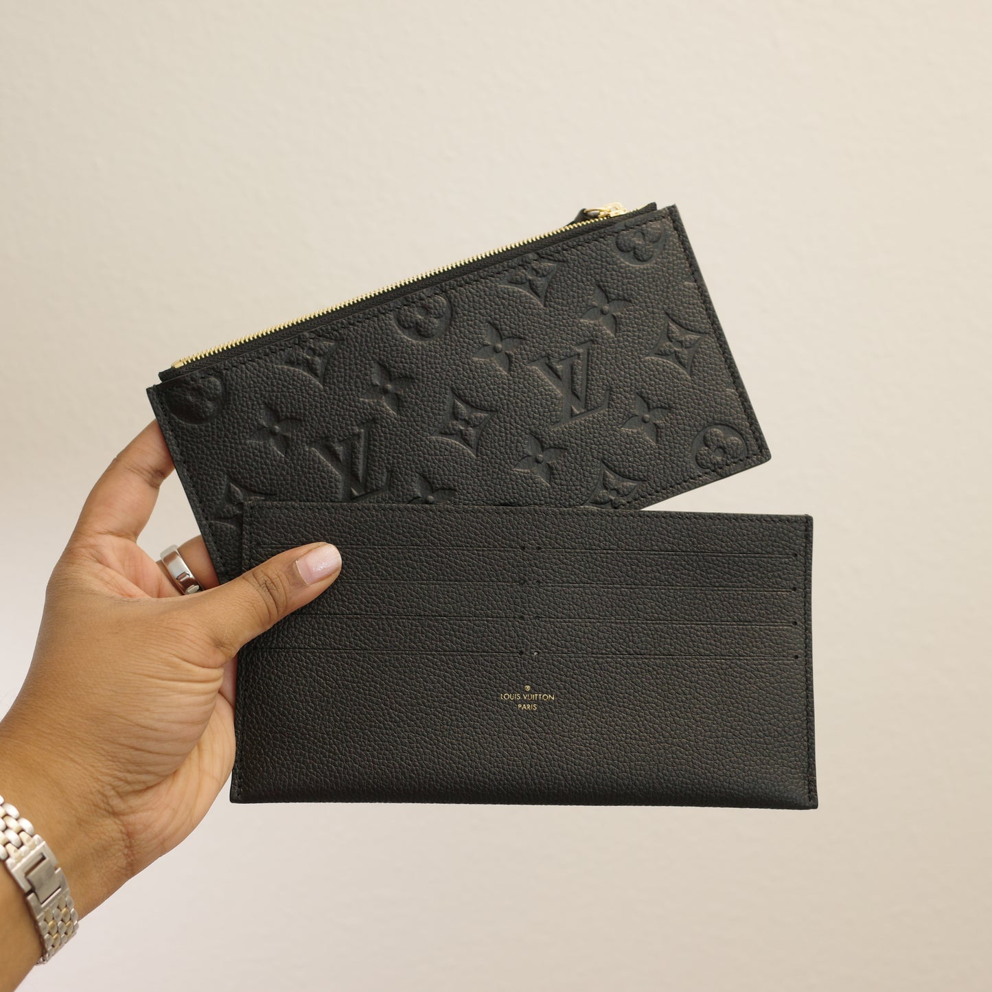 LOUIS VUITTON Black Empreinte Felice Pochette