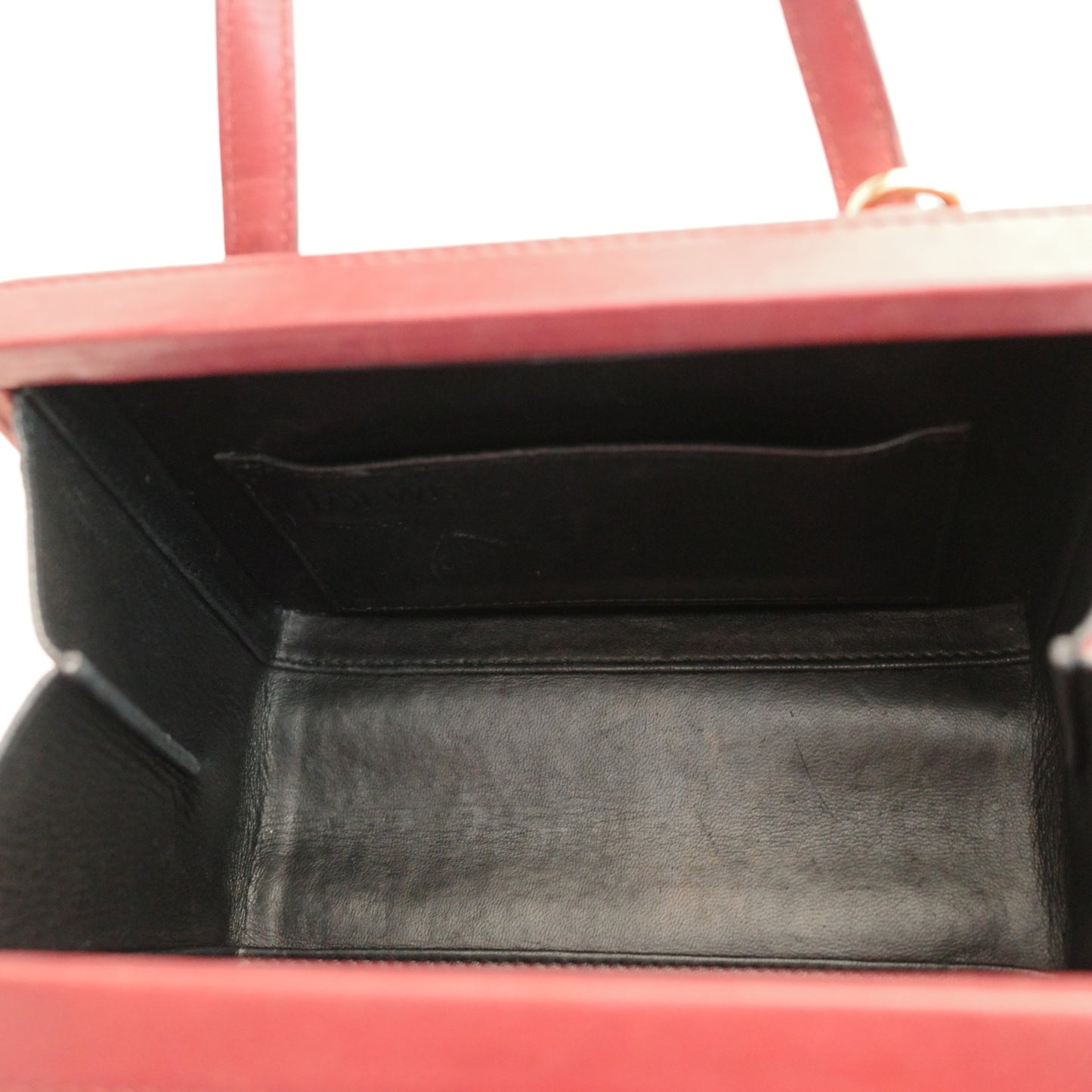 LOEWE Postal Shoulder Bag Burgundy Leather 2-Way
