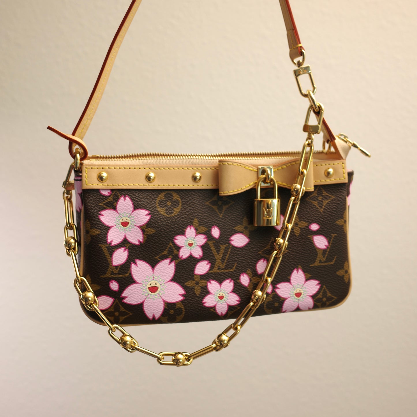 LOUIS VUITTON LV x TM Murakami Cherry Blossom Pochette Accessoires 25th Anniversary Edition