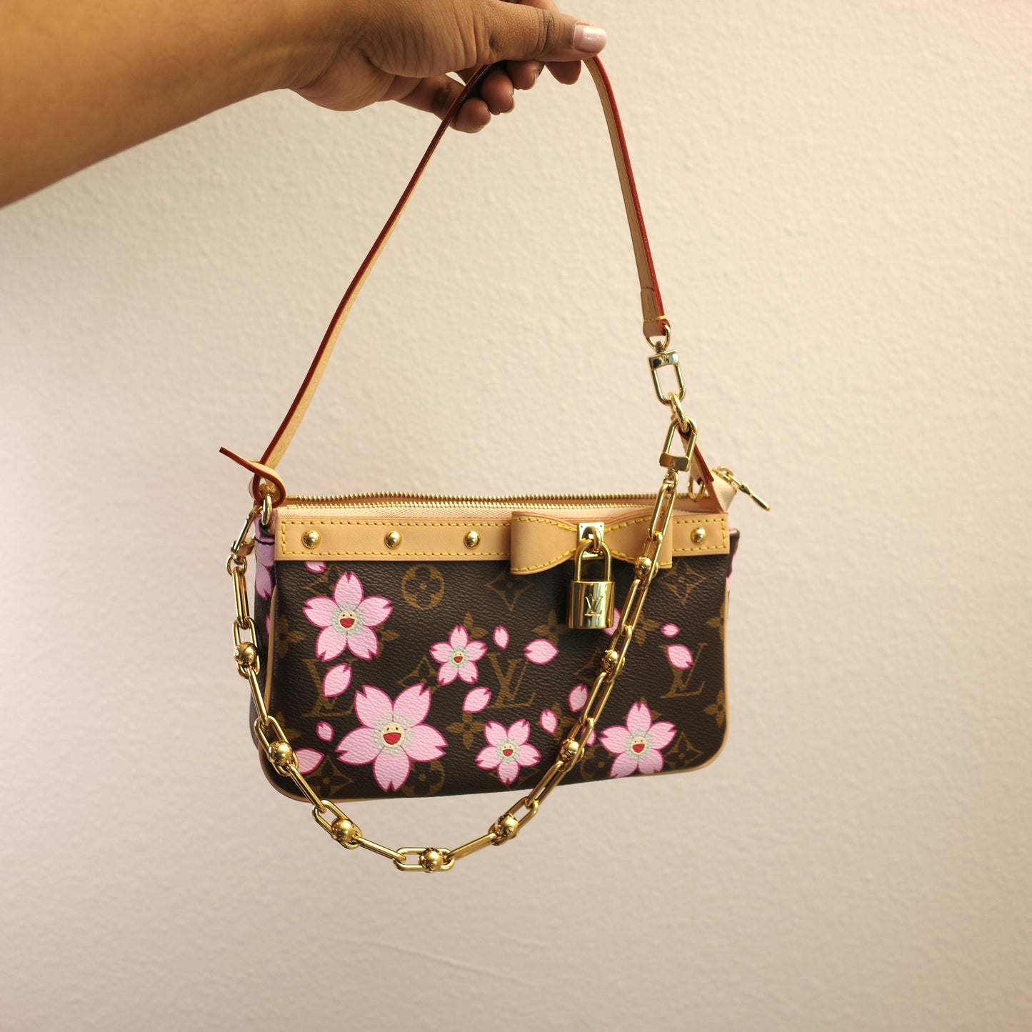 LOUIS VUITTON LV x TM Murakami Cherry Blossom Pochette Accessoires 25th Anniversary Edition