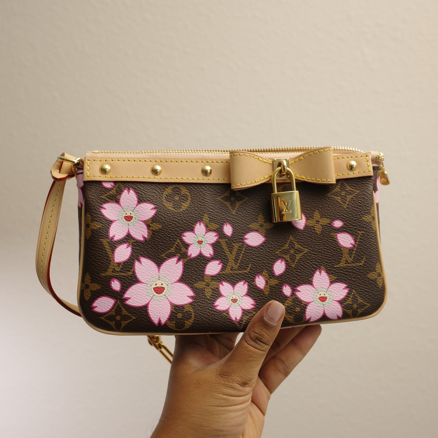 LOUIS VUITTON LV x TM Murakami Cherry Blossom Pochette Accessoires 25th Anniversary Edition