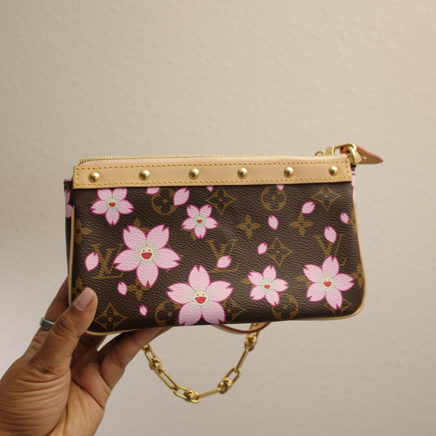 LOUIS VUITTON LV x TM Murakami Cherry Blossom Pochette Accessoires 25th Anniversary Edition