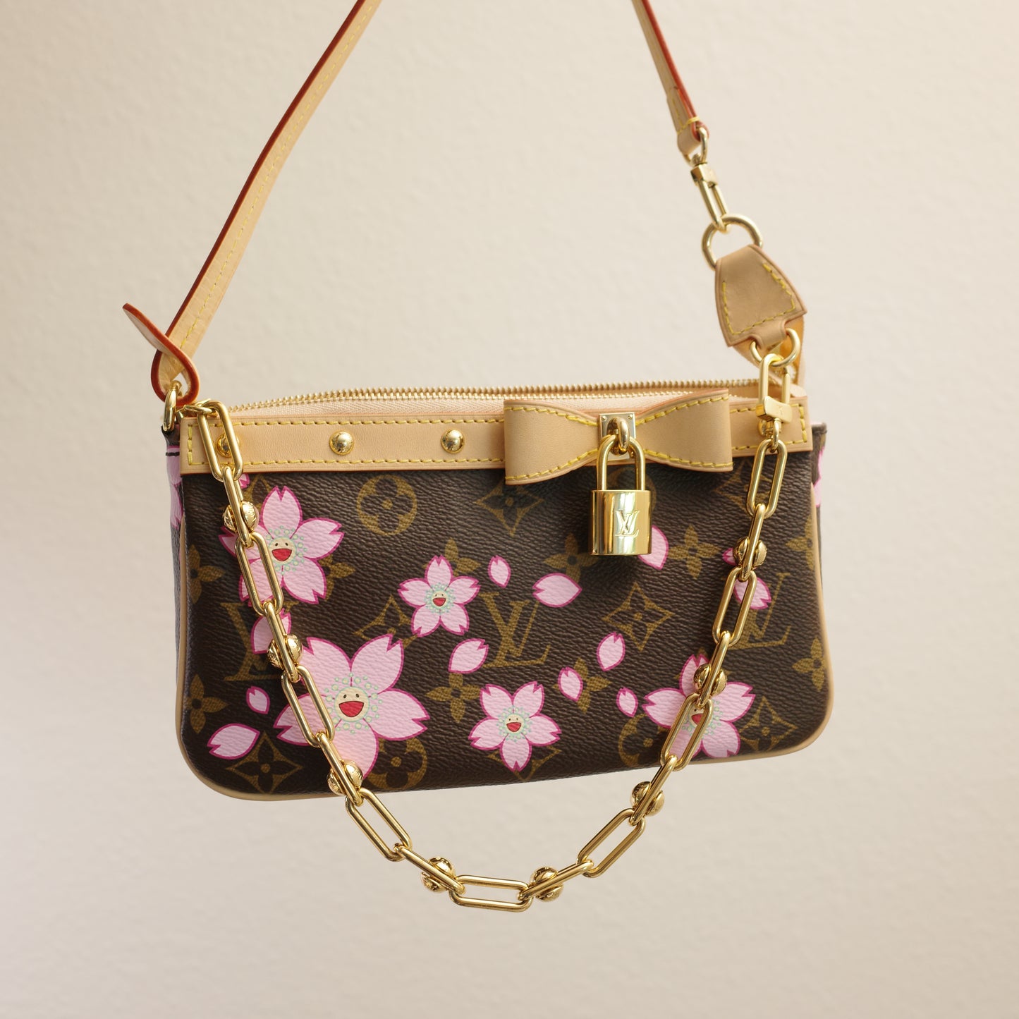 LOUIS VUITTON LV x TM Murakami Cherry Blossom Pochette Accessoires 25th Anniversary Edition