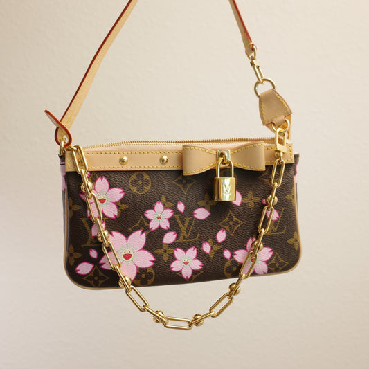 LOUIS VUITTON LV x TM Murakami Cherry Blossom Pochette Accessoires 25th Anniversary Edition