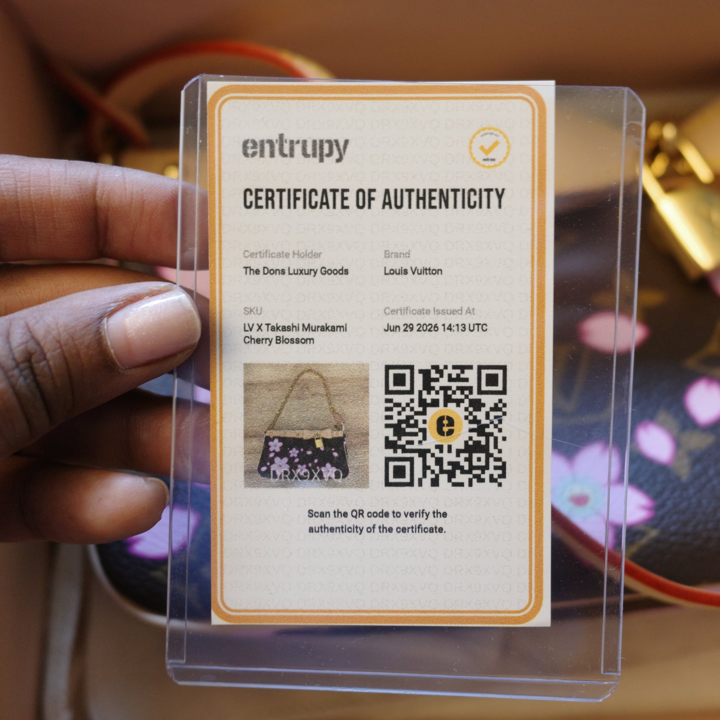 ENTRUPY Certificate of Authenticity (COA)