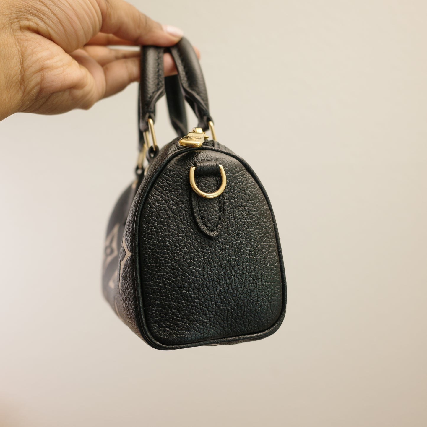 LOUIS VUITTON Bicolor Empreinte Leather Nano Speedy