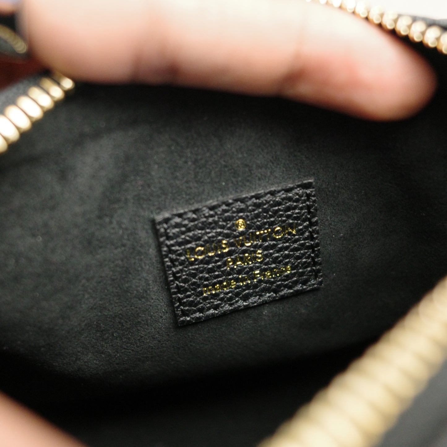 LOUIS VUITTON Bicolor Empreinte Leather Nano Speedy